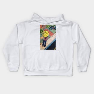 Walking in the Rain Kids Hoodie